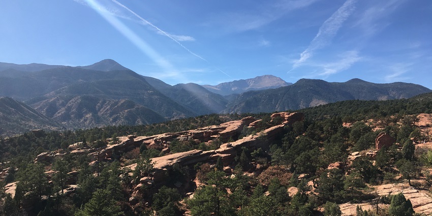 Picturesque view offering iconic Garden of the Gods and adventures.