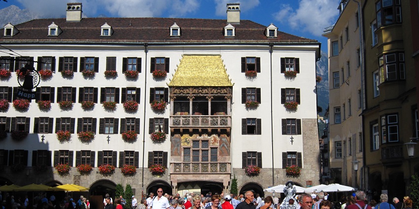 A picture of the Golden Roof, a historic landmark showcasing the top things to see in Innsbruck.