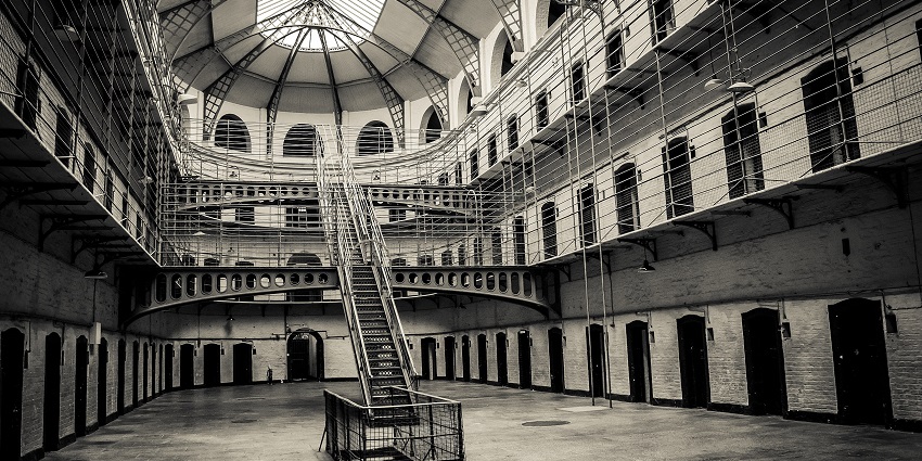 An image showing a view of Kilmainham Gaol, a famous tourist spot to visit in Dublin.
