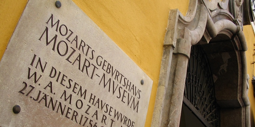 A picture of Mozart’s Birthplace, a cultural gem among things to do in Salzburg.