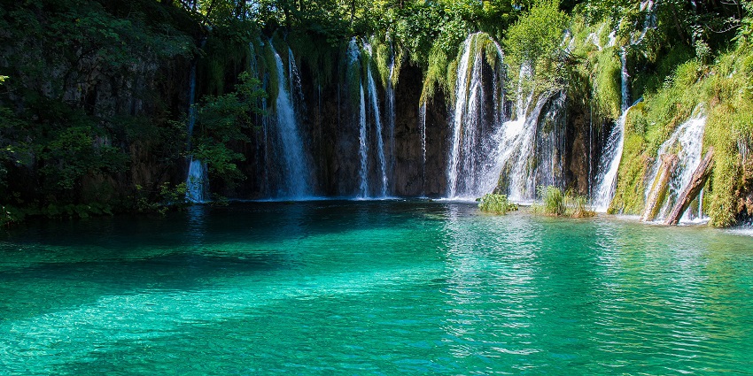 A picture of Plitvice Lakes, which is a must-see among things to do in Croatia.