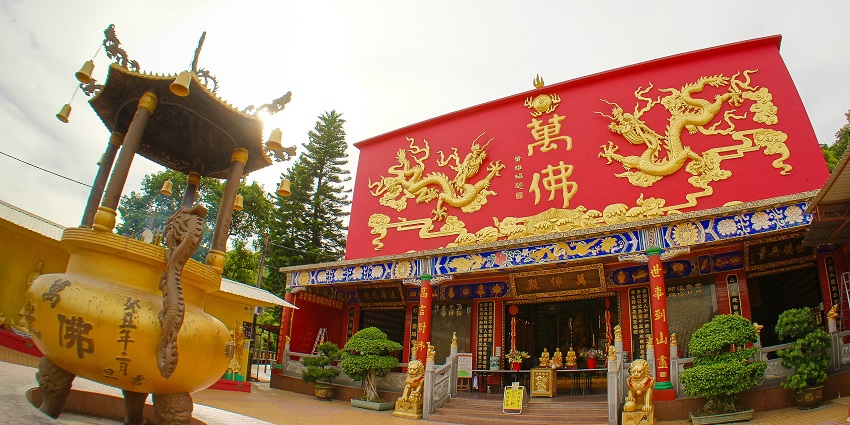 Image of main shrine in the monastery with panoramic views and stunning architecture