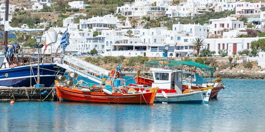 Walking along the Waterfront Promenade is one of the best things to do in Mykonos in November.
