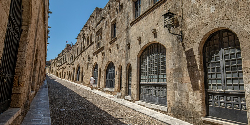 Wandering through the Rhodes Old Town is one of the best things to do in Greece in March.