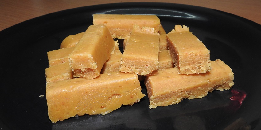 Mysore pak, a popular sweet from Mysore known everywhere.