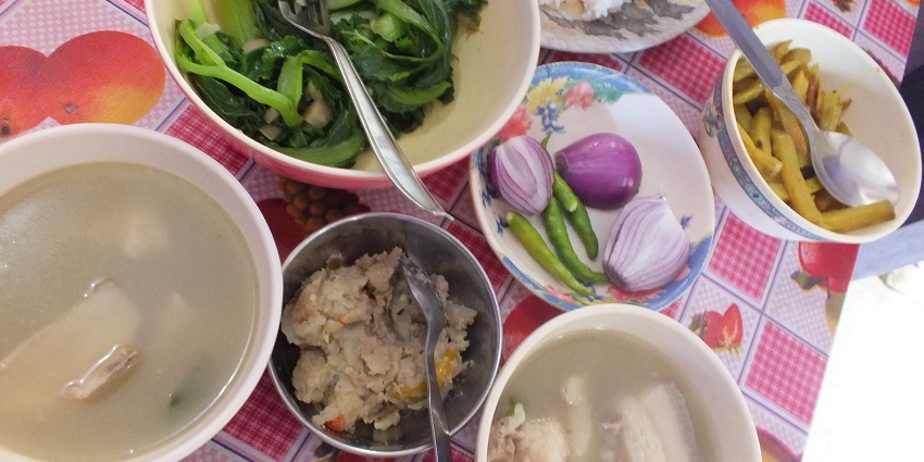Naga Thali, the traditional thali from Nagaland featuring boiled food