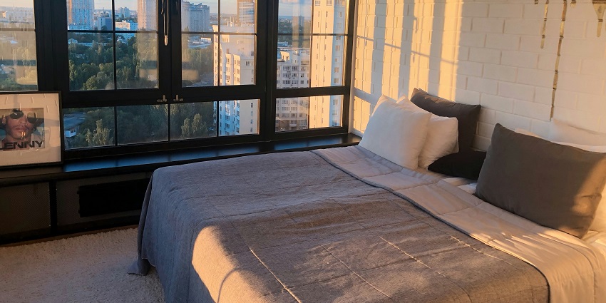 A hotel room with decent amenities to stay during your trip.