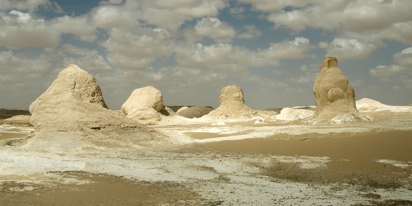 Various rock formations can be seen in the White Desert , one of the best places to visit in Egypt.