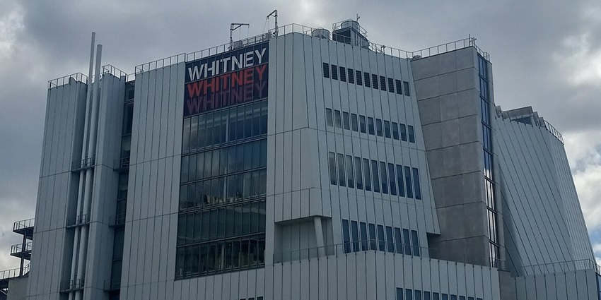 A view of the Whitney Museum of American Art, a renowned art gallery in New York.