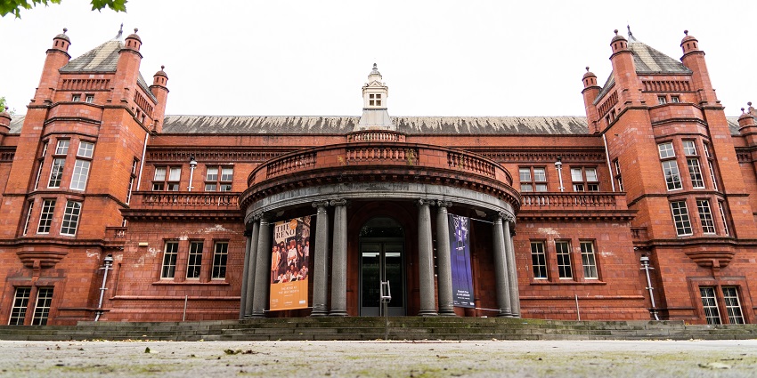 An image showing the front view of Whitworth Art Gallery, a famous place.