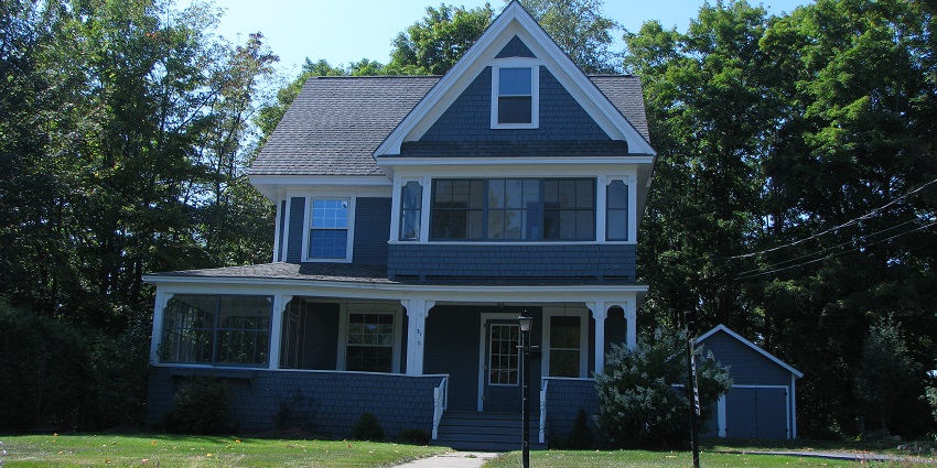 Wilson Cottage, with a great architecture, has surrounding gardens.