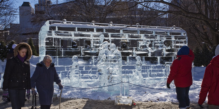 Ice Sculptures at Winterlude, held in Confederation Park, also known as Crystal Garden.