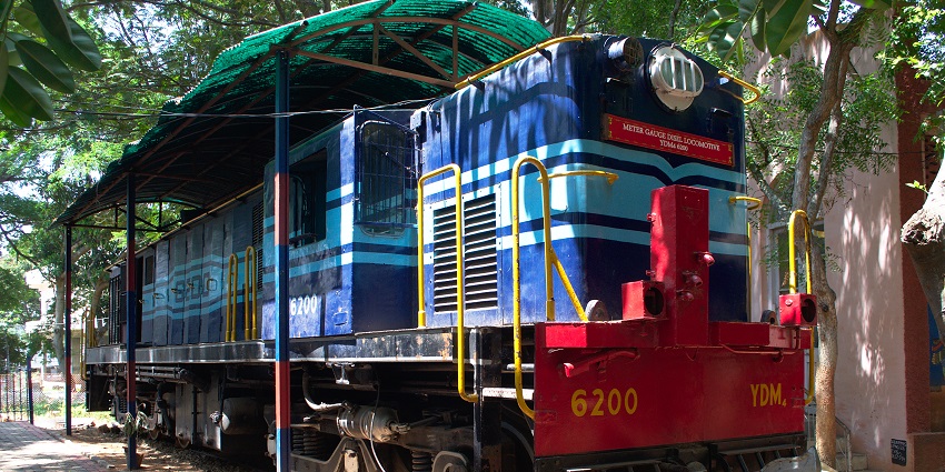Antique railway equipment on show in Narrow Gauge Rail Museum.