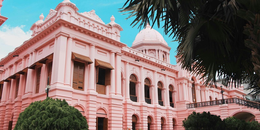 A glimpse of Ahsan Manzil Museum which is one of the things to do in Dhaka, Bangladesh.