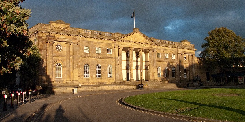 An image showing the entrance and front view of the York Castle Museum in York, UK.