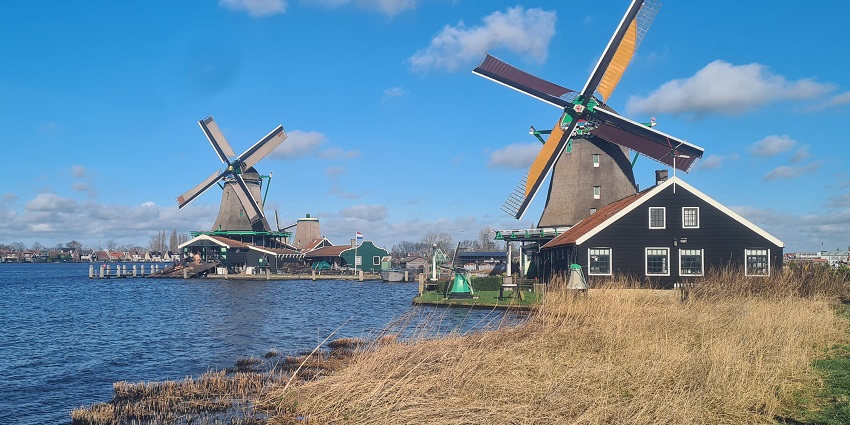 Experience Dutch windmills at one of the places to visit in the Netherlands.