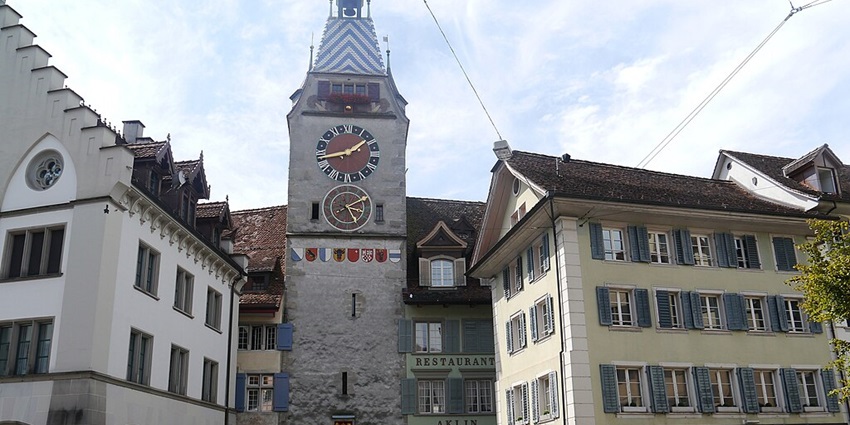 Image of Zytturm, a place to visit in Lucerne, is a huge clock tower