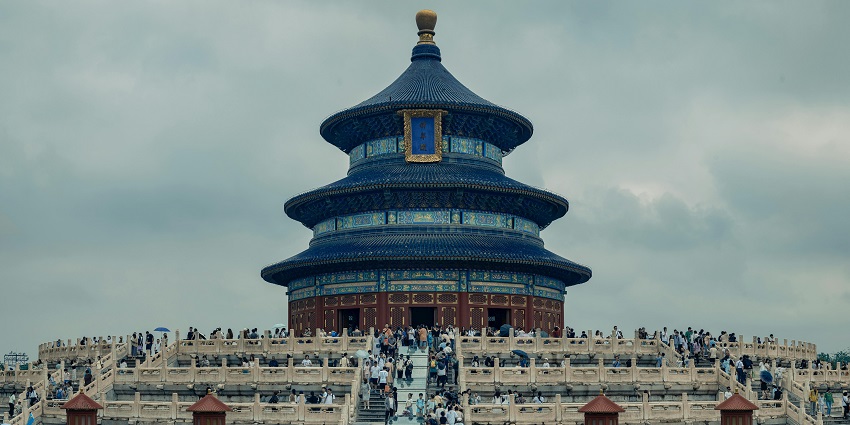 Sacred site for imperial worship surrounded by serene gardens