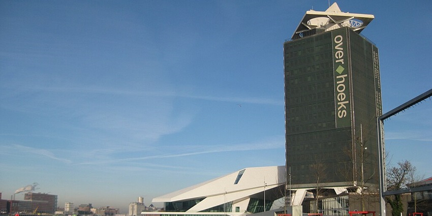 Observation deck offering panoramic views of Amsterdam's skyline and beyond