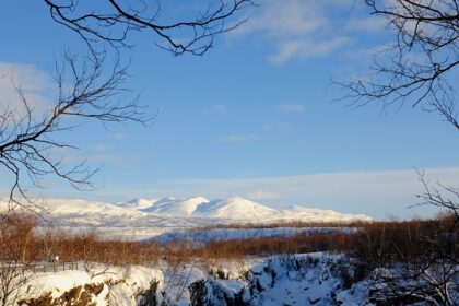 An image showing the scenic view of Abisko National Park as seen from the canyon