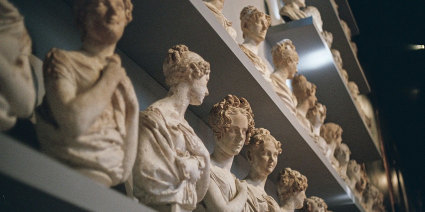 Elegant gallery rooms showcasing masterpieces in an Art Museum in Italy