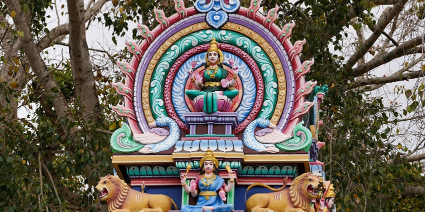 A picture of Kottai Mariamman Temple in Salem which has religious significance.