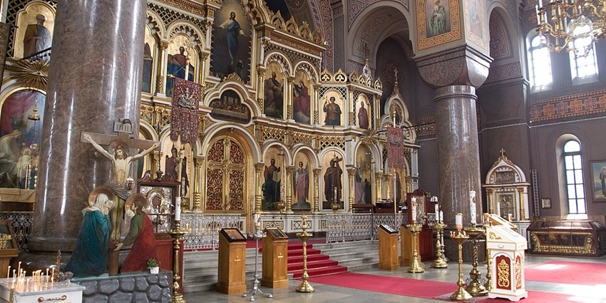 An image of the interior of the Uspenski Cathedral, a famous thing to see in Helsinki.