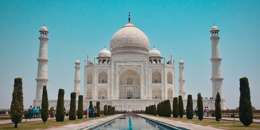 An image of the Taj Mahal in Agra, perfect opportunity to explore architectural marvels.