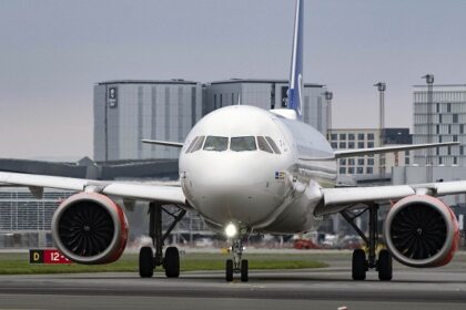 An image of the Copenhagen airport terminal, one of the major airports in Denmark.