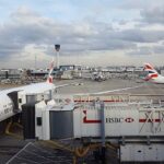 An image of Heathrow Airport terminal, one of the international airports in England.