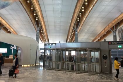 An image of the interior of Oslo Airport, an international airport in Norway.