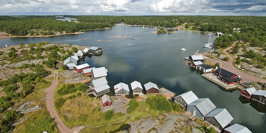 An image showing the scenic landscapes of Åland, a peaceful place to visit in Finland in June.