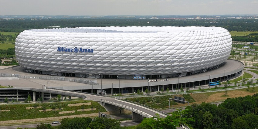An image showing Allianz Arena in Munich, a popular destination near the BMW Museum.