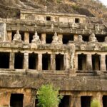 An image of Undavalli Caves in Andhra Pradesh, one of the ancient caves in India.