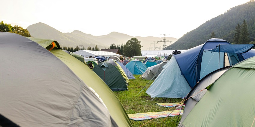 Serene campsite with scenic surroundings perfect for outdoor enthusiasts.