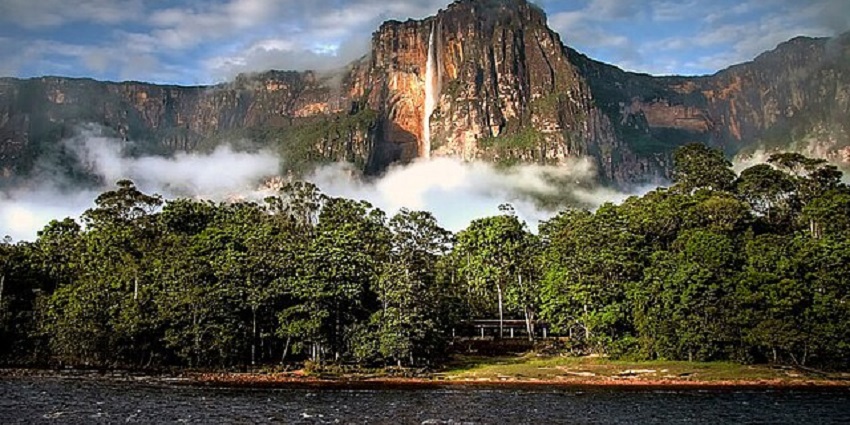 The breathtaking Angel Falls, the highest waterfall in the world, seen in all its glory