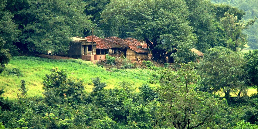 An image showing a wide view of Araku Valley with hills and greenery in the background