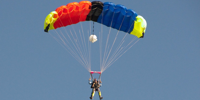 Enjoy skydiving in the UK over scenic countryside, with panoramic views of Perthshire’s rolling hills and farmlands.