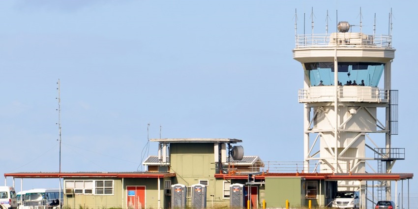 An image of the control tower of Avalon airport, one of the airports in Melbourne.