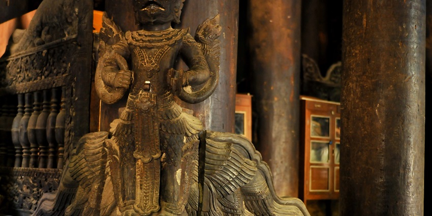 Scenic image from the inside of the Bagaya Monastery