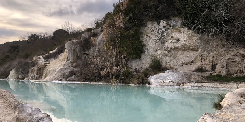 The View of Bagno Vignoni offers a unique historical thermal pool in the town square.