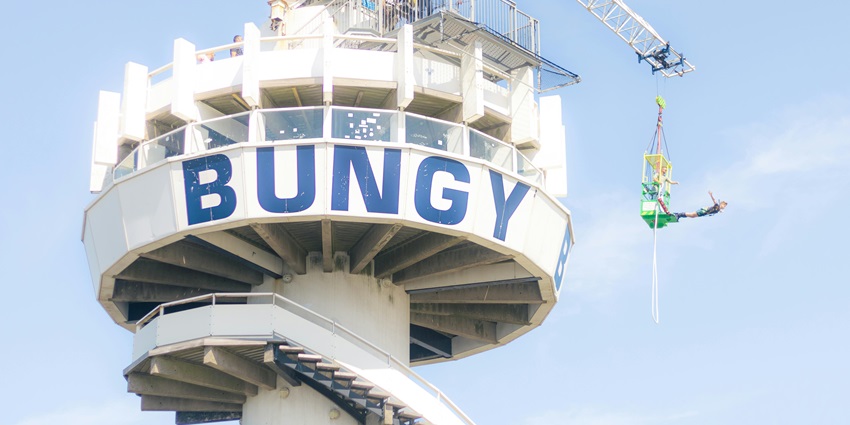 Bungee jumping from a platform similar to Bahang one of the bungee jumping places in India