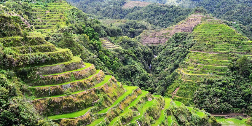 Ancient terraces showcasing breathtaking mountain landscapes and cultural heritage.