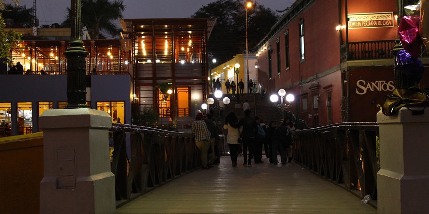 Enjoy Lima Peru nightlife at Barranco, known for its artistic vibes, colonial architecture, lively nightlife, street art, and stunning scenery.