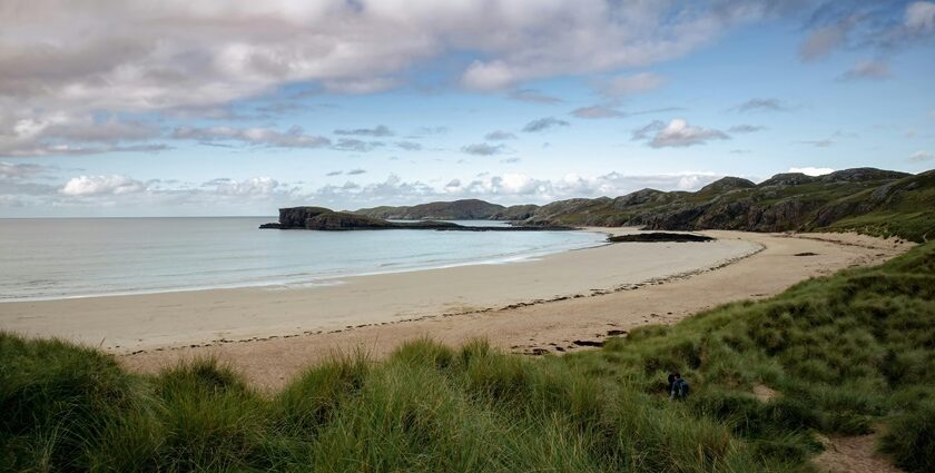 The beaches in Edinburgh, Scotland are known for their stunning views and clear waters.