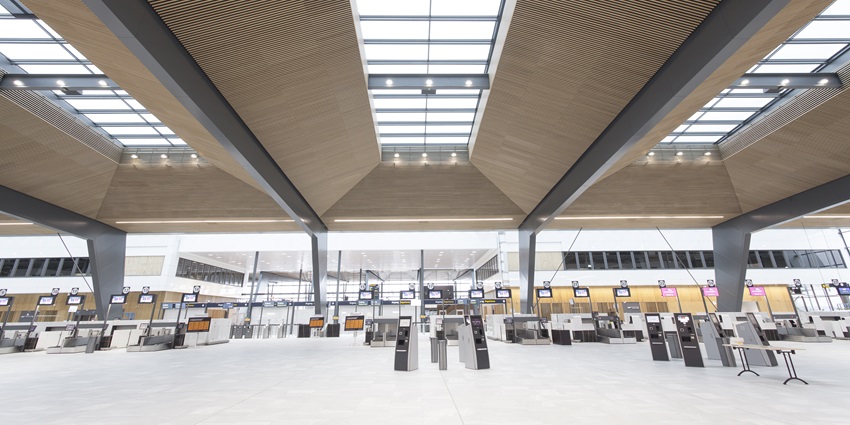 An image of Bergen Airport, an international airport in Norway.
