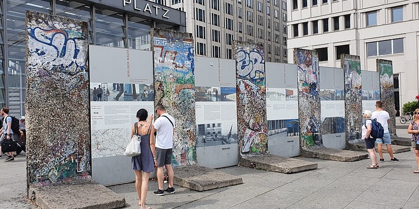 An image showing the Berlin Wall Memorial, a popular destination near Jewish Museum Berlin.