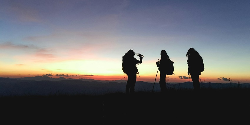 Pretty sunset captured while trekking in Aravali Hills, Gurgaon during winter months