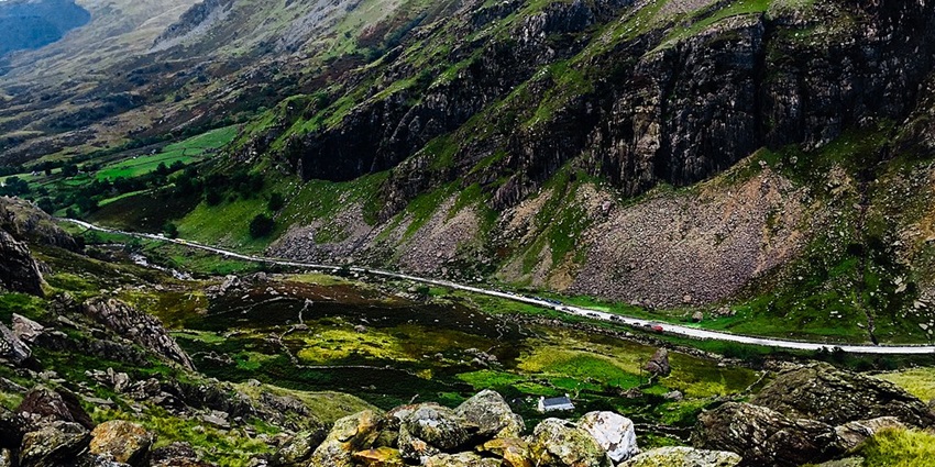 Snowdonia National Park features breathtaking mountains, glacial valleys and rugged landscapes.