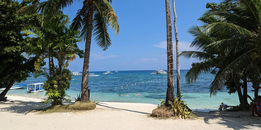 View of Maribago is among the best beaches with white sand and clear waters.